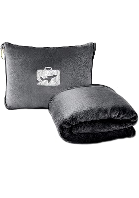 2 in 1 Travel Blanket and Pillow, Soft Blanket and Travel Pillow for Airplane