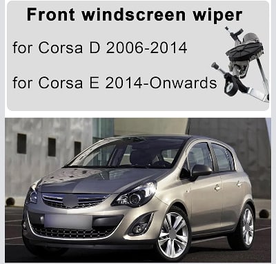 FRONT WINDSCREEN WIPER MOTOR & LINKAGE FOR VAUXHALL CORSA D & E 13182342